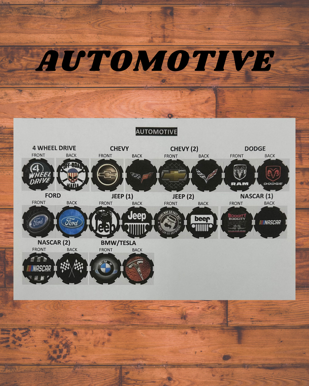 Automotive Poker Chips