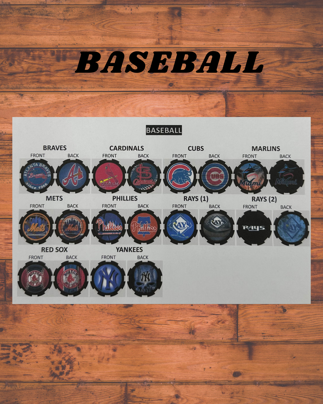 Baseball Poker Chips