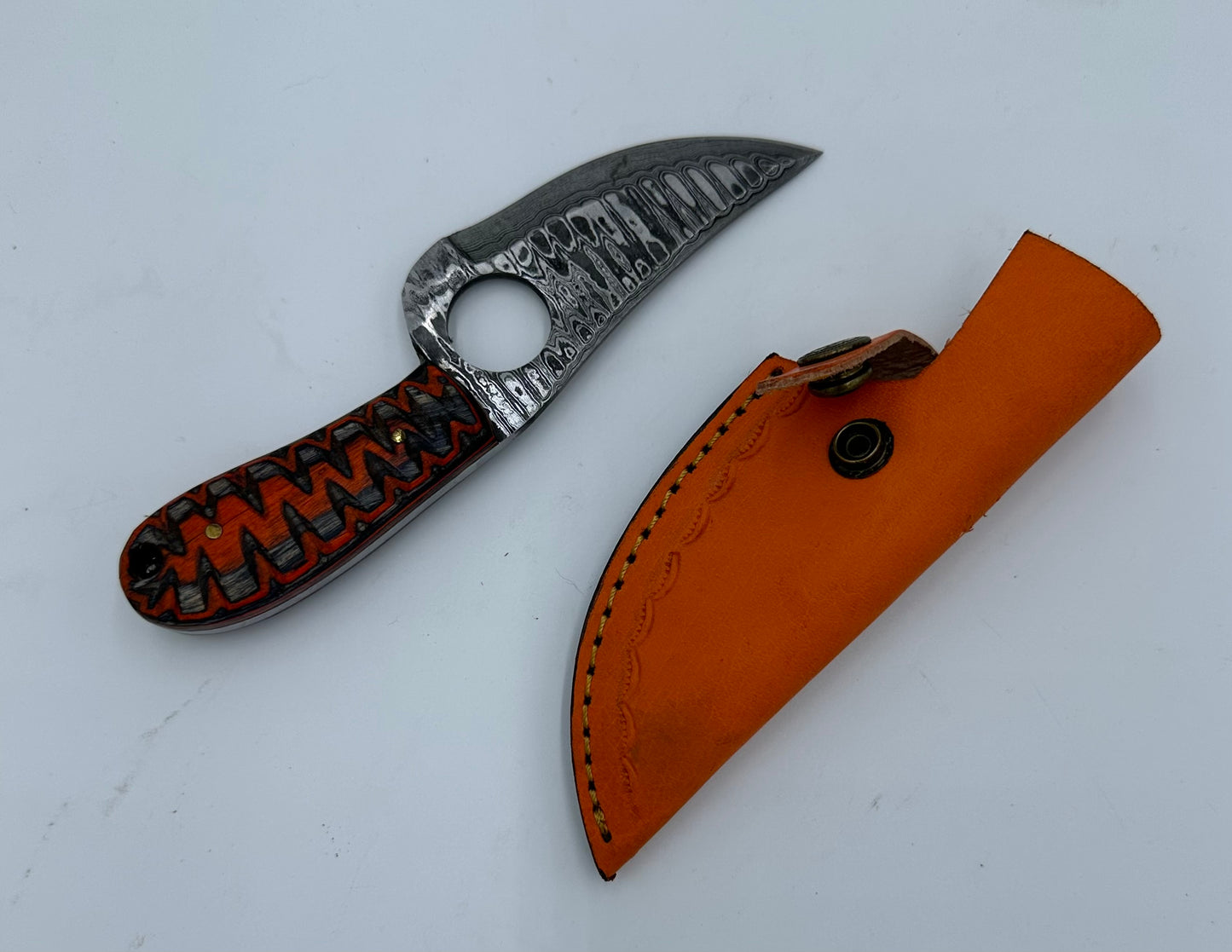 Damascus Knife - Composite Skinner