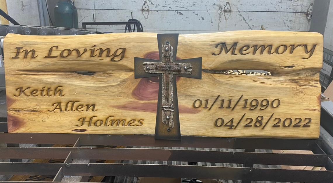 Custom Designed Memorial Plaques - Various Woods